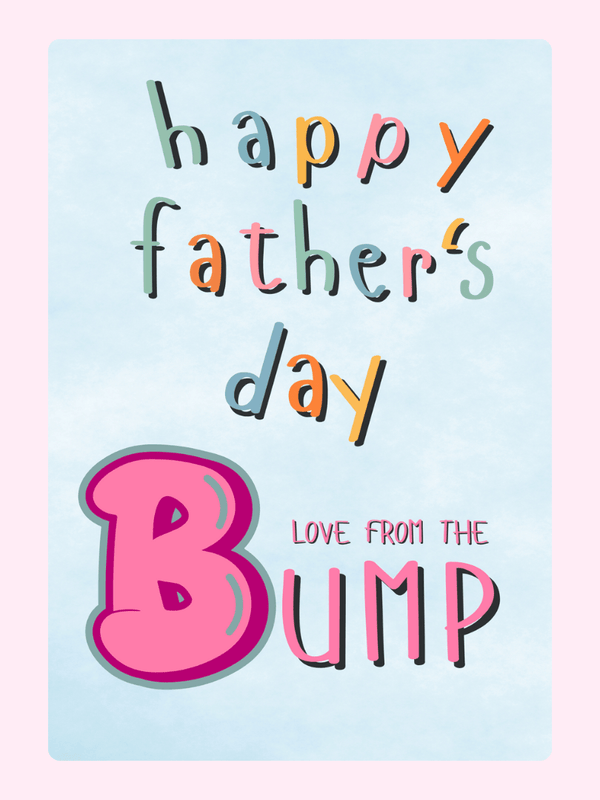 Love from bump Father’s Day cake card design