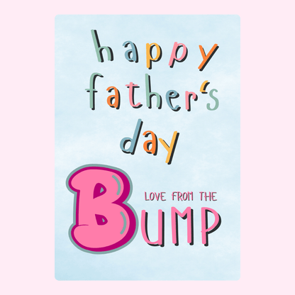 Love from bump Father’s Day cake card design