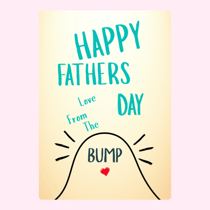 Love from the bump Father’s Day cake card design