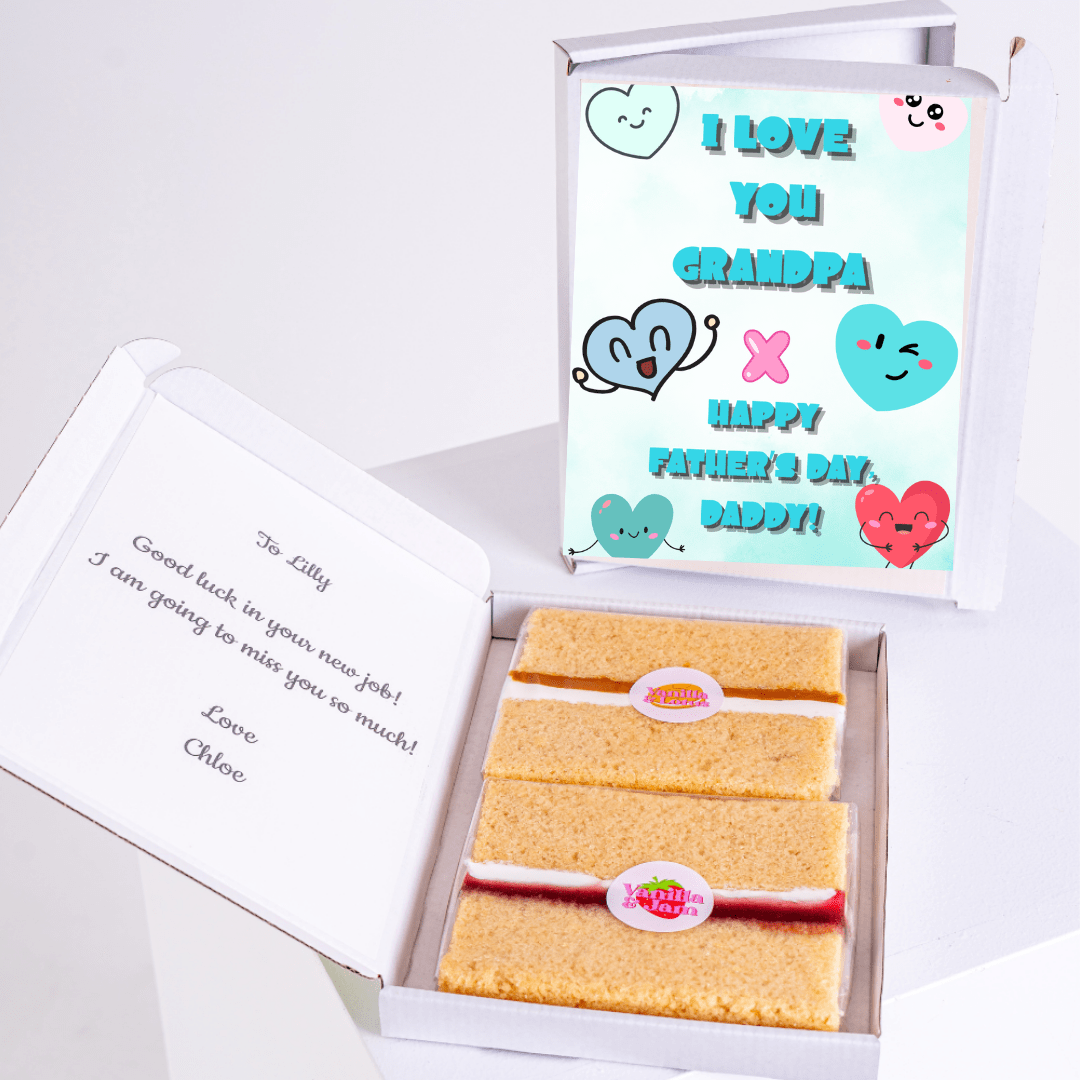Grandpa Father’s Day cake card with cake inside