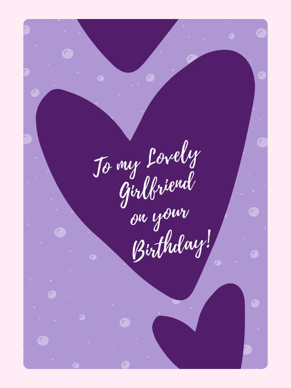 Lovely Girlfriend Birthday Cake Card