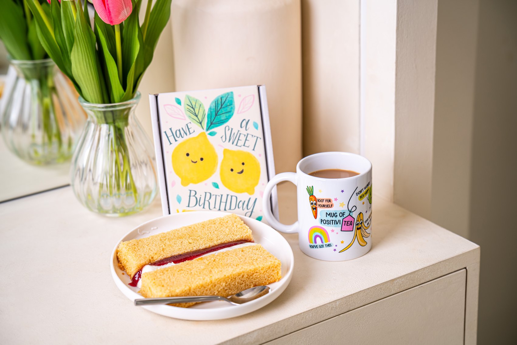 Birthday cake and a cuppa