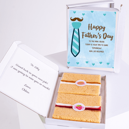 Man I Adore Father’s Day cake card with cake inside