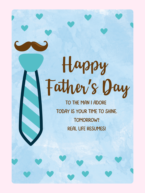 Man I Adore Father’s Day cake card design