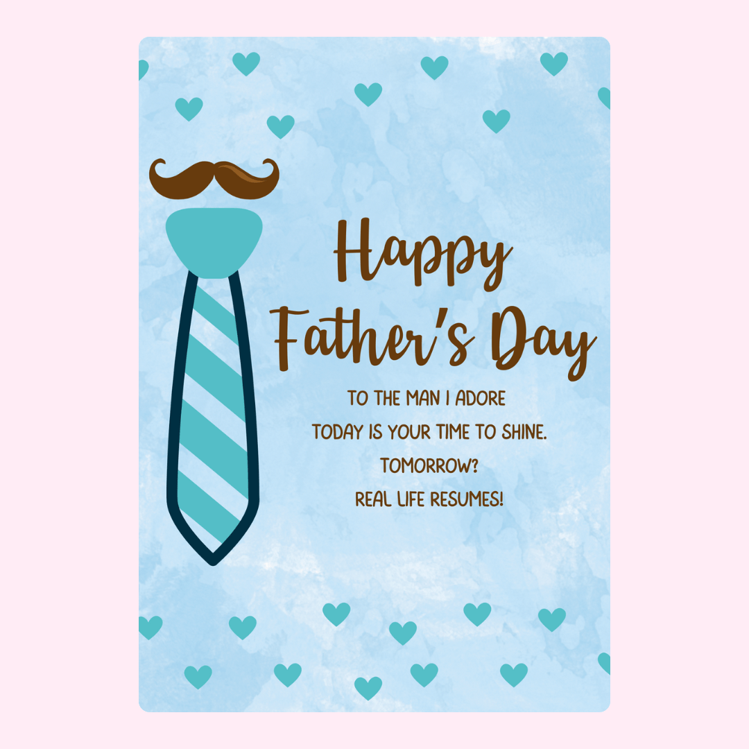 Man I Adore Father’s Day cake card design