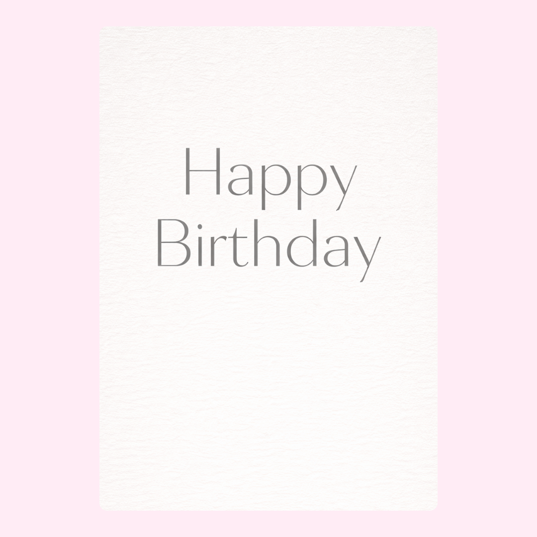 Simple minimalist happy birthday card design