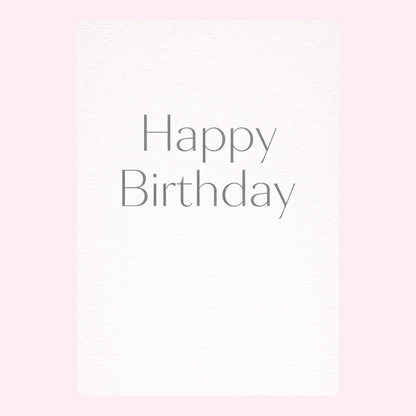Simple minimalist happy birthday card design