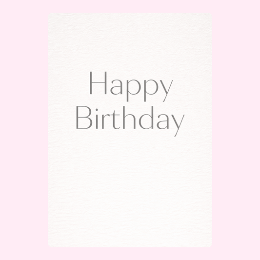 Simple minimalist happy birthday card design