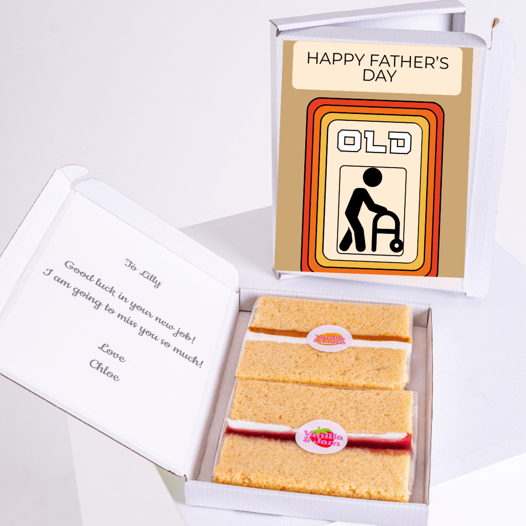 Father's Day gift box with funny old dad card