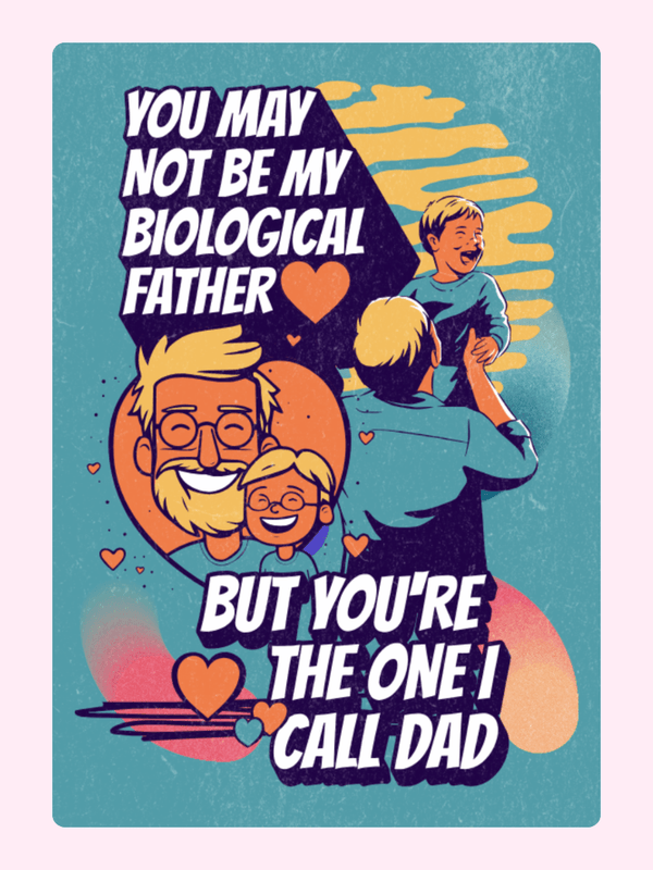 Father figure Father's Day card design