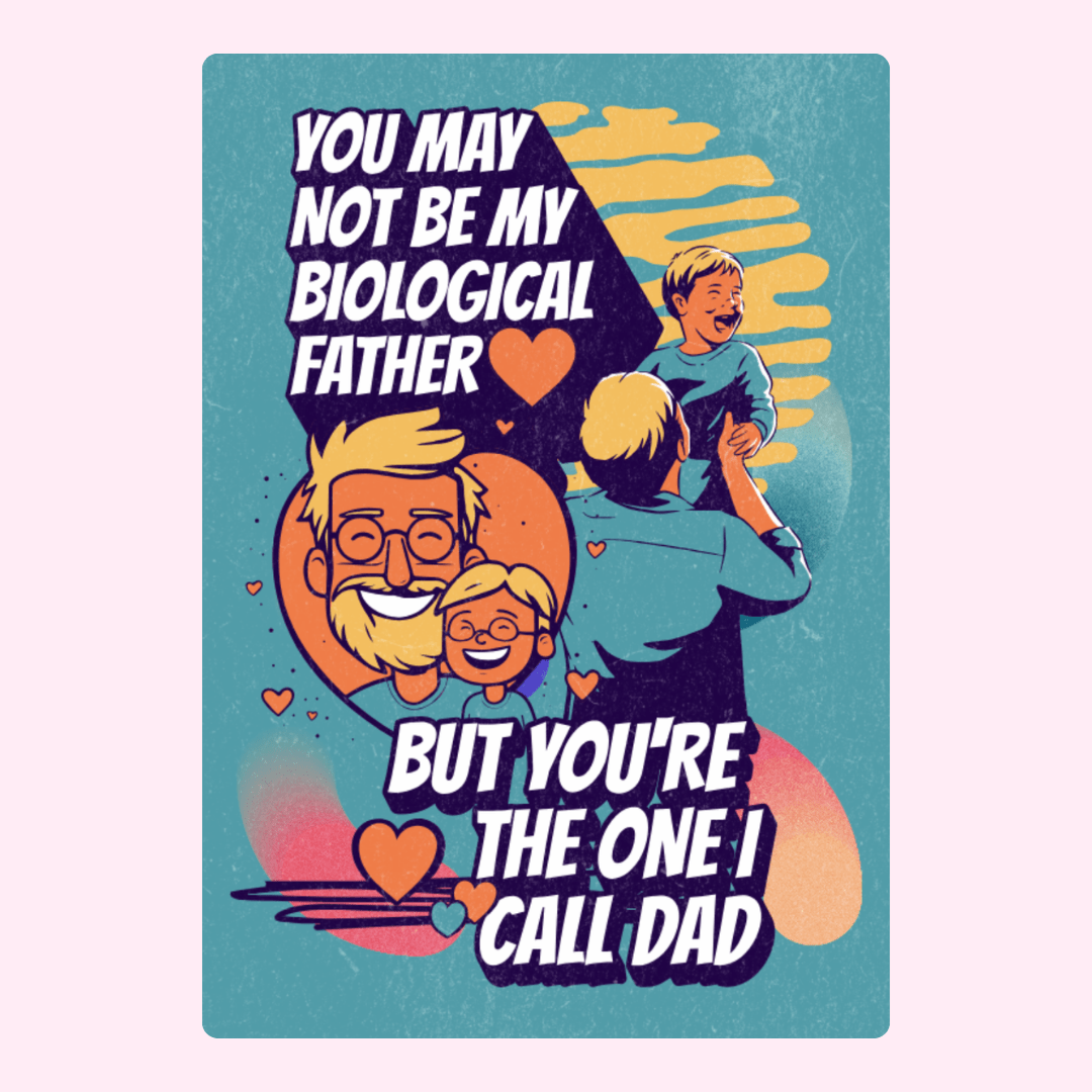 Father figure Father's Day card design