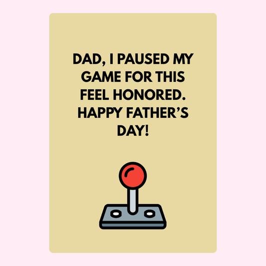 Funny Father's Day card for gamer dads