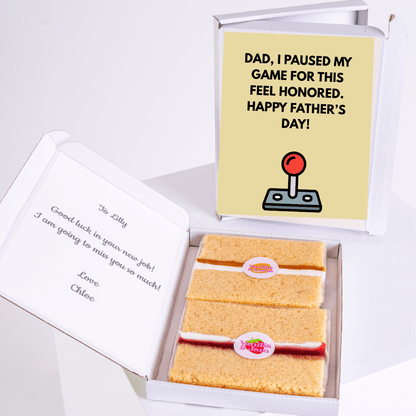 Father's Day gift box with gaming joke card