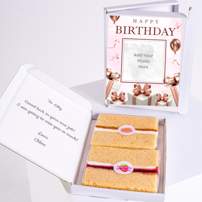 Personalised birthday cake card gift box