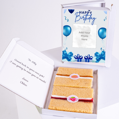 Personalised birthday cake card gift box