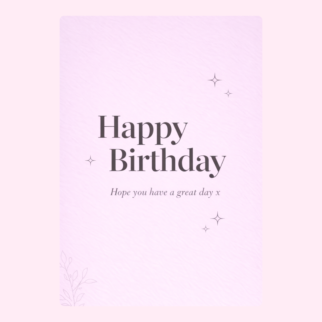 minimal happy birthday greeting card design