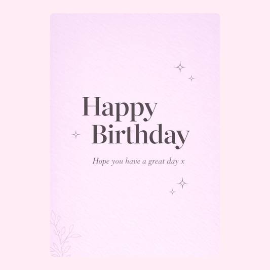 minimal happy birthday greeting card design