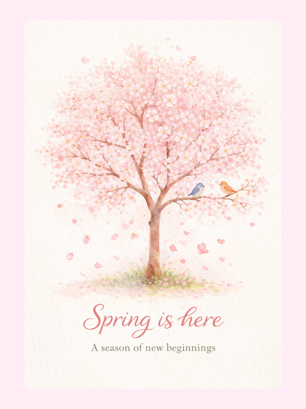 Spring Is Here Cake Card, just because