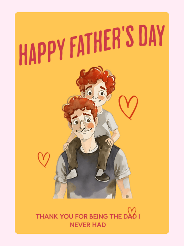 Thank You Father Figure Father’s Day Cake Card, for Dad