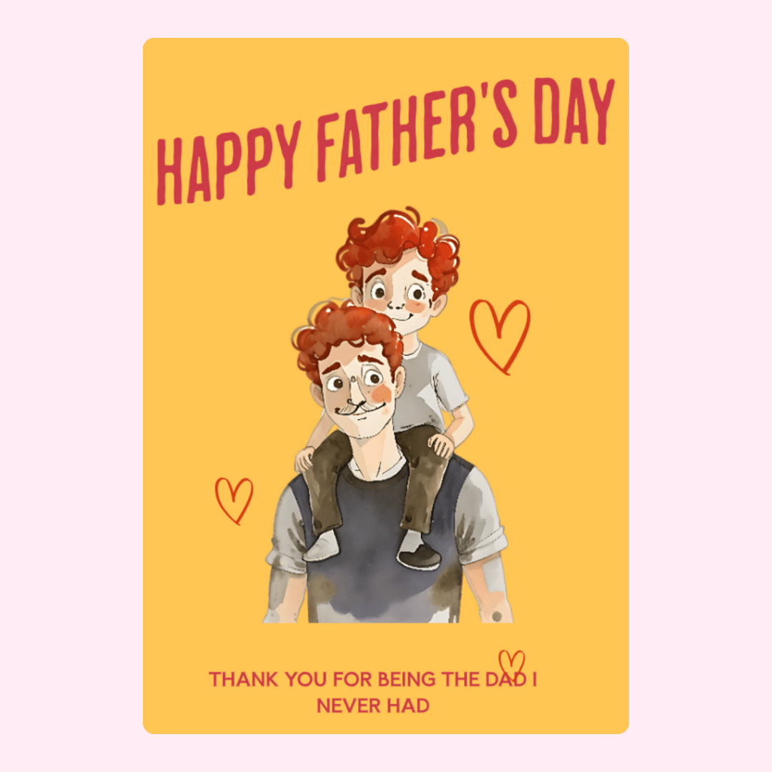 Thank you Dad Father's Day card design