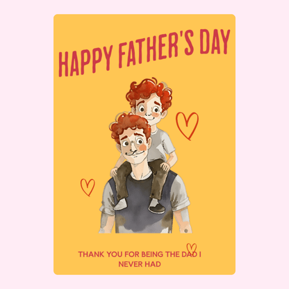 Thank you Dad Father's Day card design