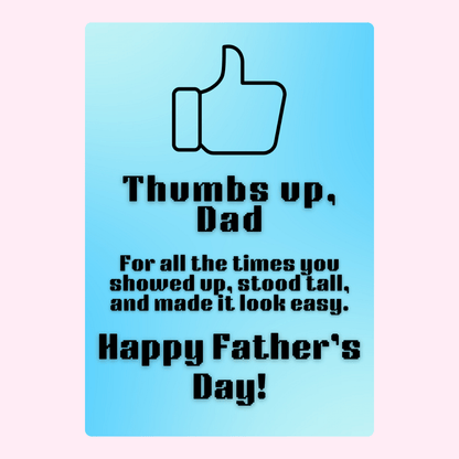 Thumbs Up Dad Father's Day greeting card