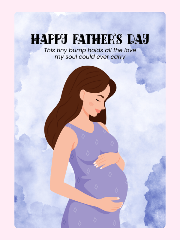 Tiny bump Father’s Day cake card design