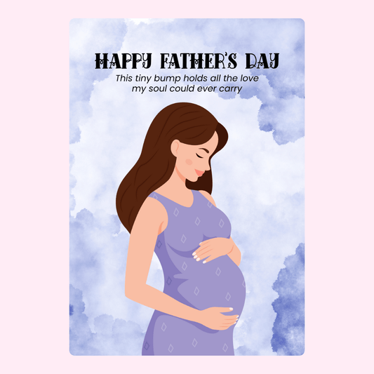 Tiny bump Father’s Day cake card design