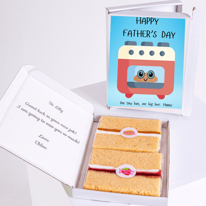 Tiny bun Father’s Day cake card with cake inside
