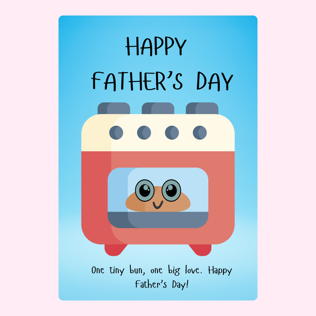 Tiny bun Father’s Day cake card design