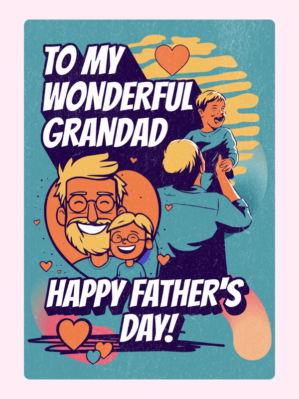 Wonderful Grandad Father’s Day Cake Card, for grandparents