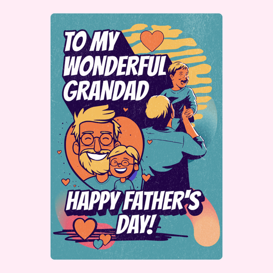 Wonderful Grandad Father’s Day cake card design