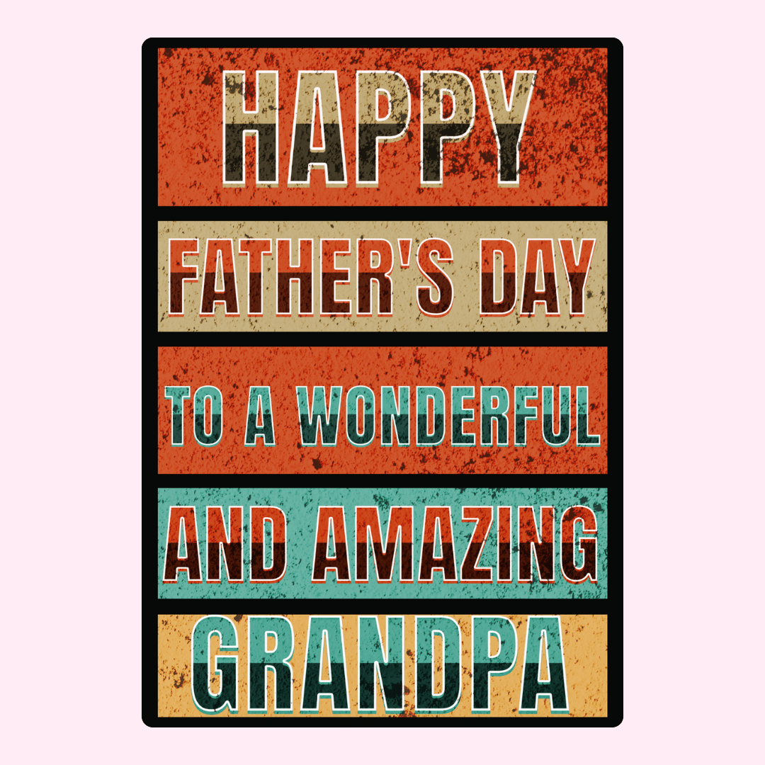 Wonderful Grandpa Father’s Day cake card design