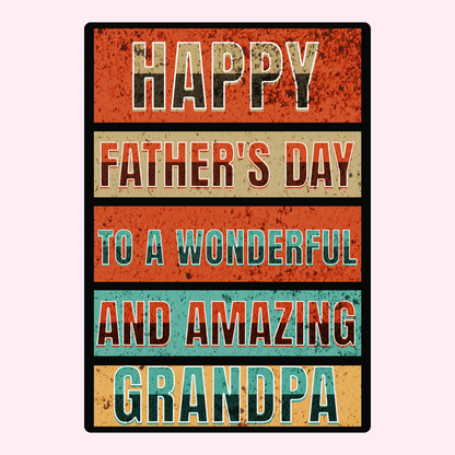 Wonderful Grandpa Father’s Day cake card design
