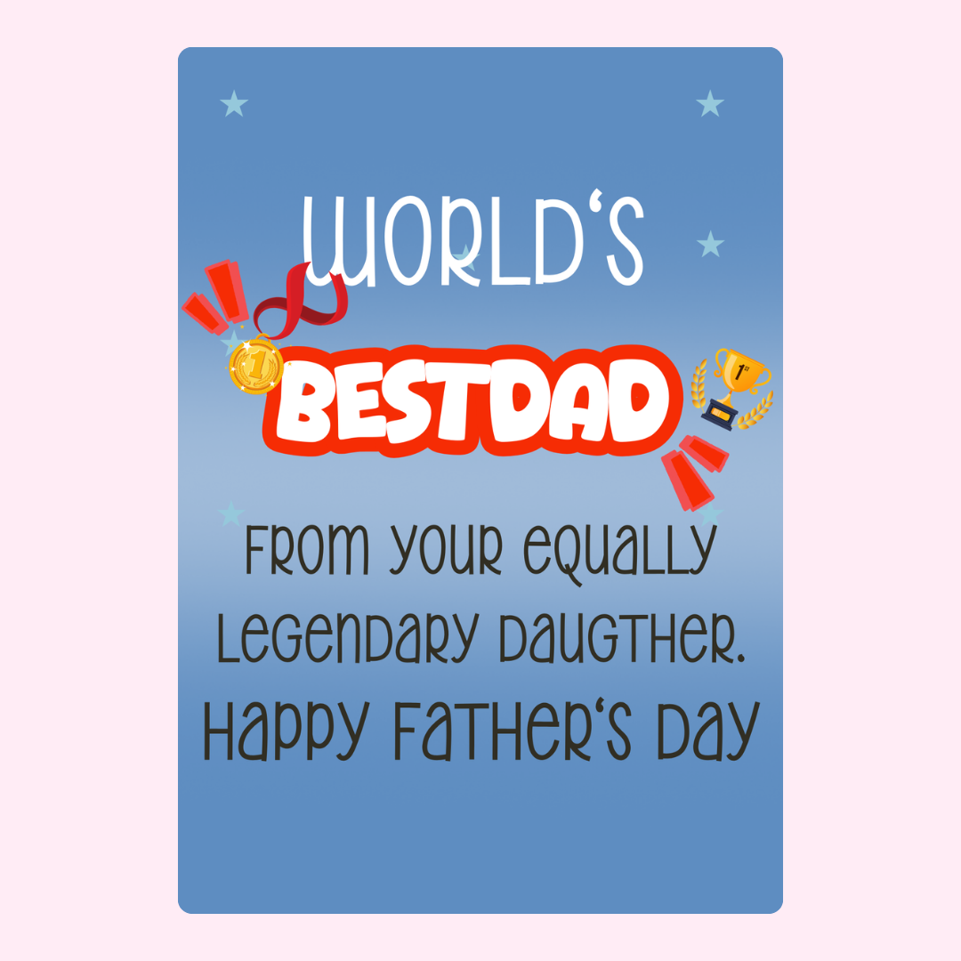 World’s Best Dad Father’s Day cake card design