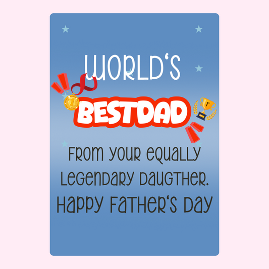 World’s Best Dad Father’s Day cake card design